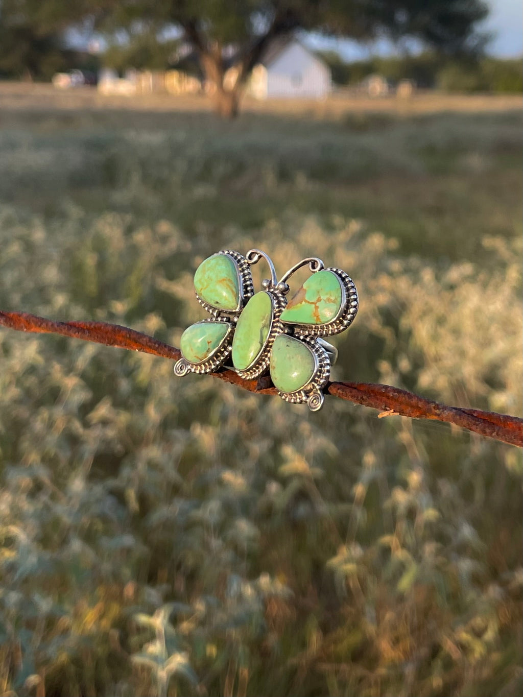 Turquoise Butterfly Ring Size 6.75 | 925 Sterling Silver G743
