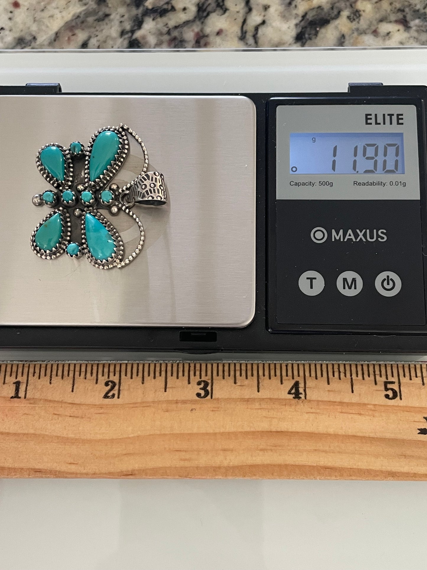 Kingman Turquoise Butterfly Pendant | Sterling Silver G460