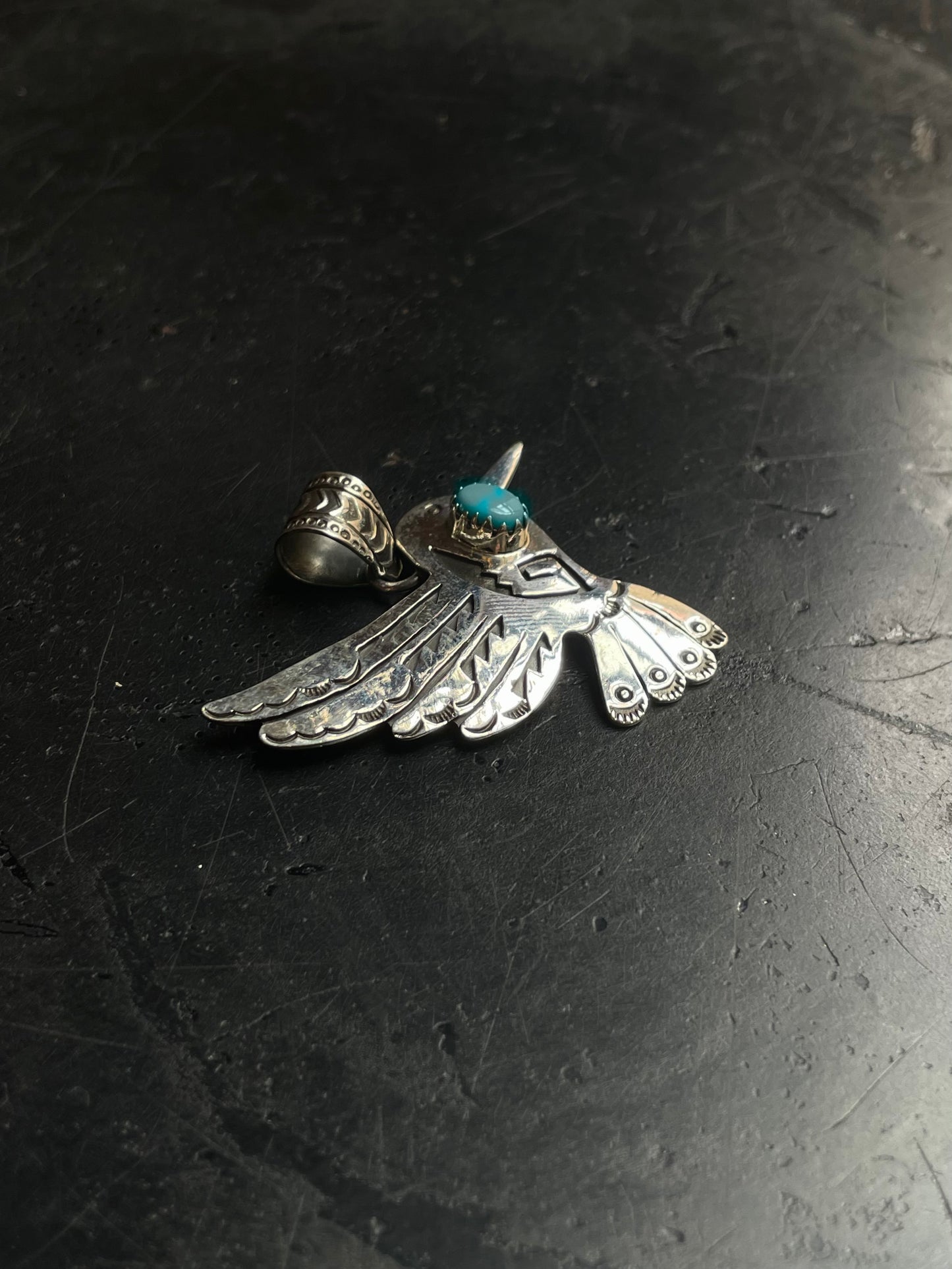 Turquoise Hummingbird Pendant | 925 Sterling Silver E221