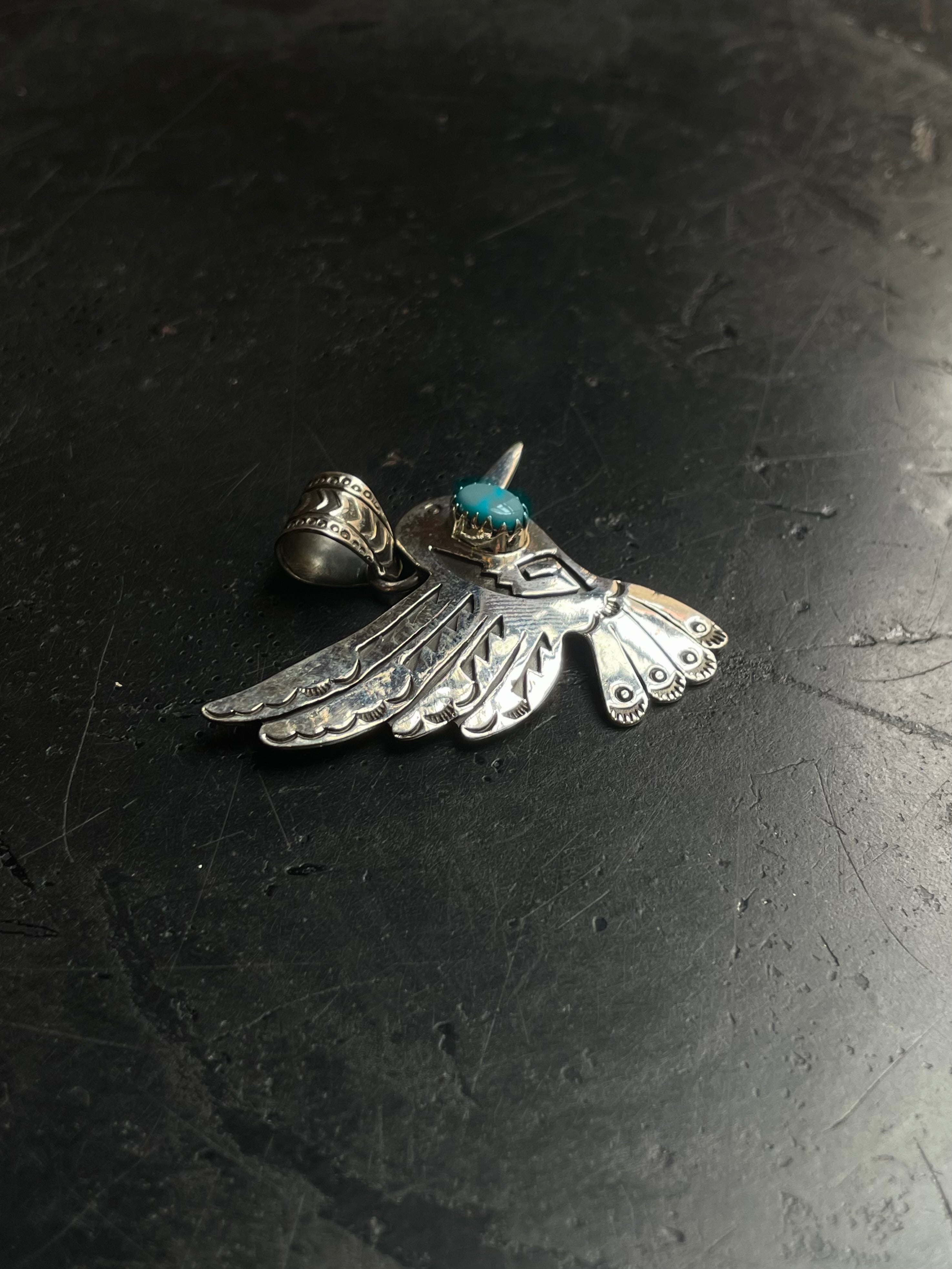 Turquoise Hummingbird Pendant | 925 Sterling Silver E221