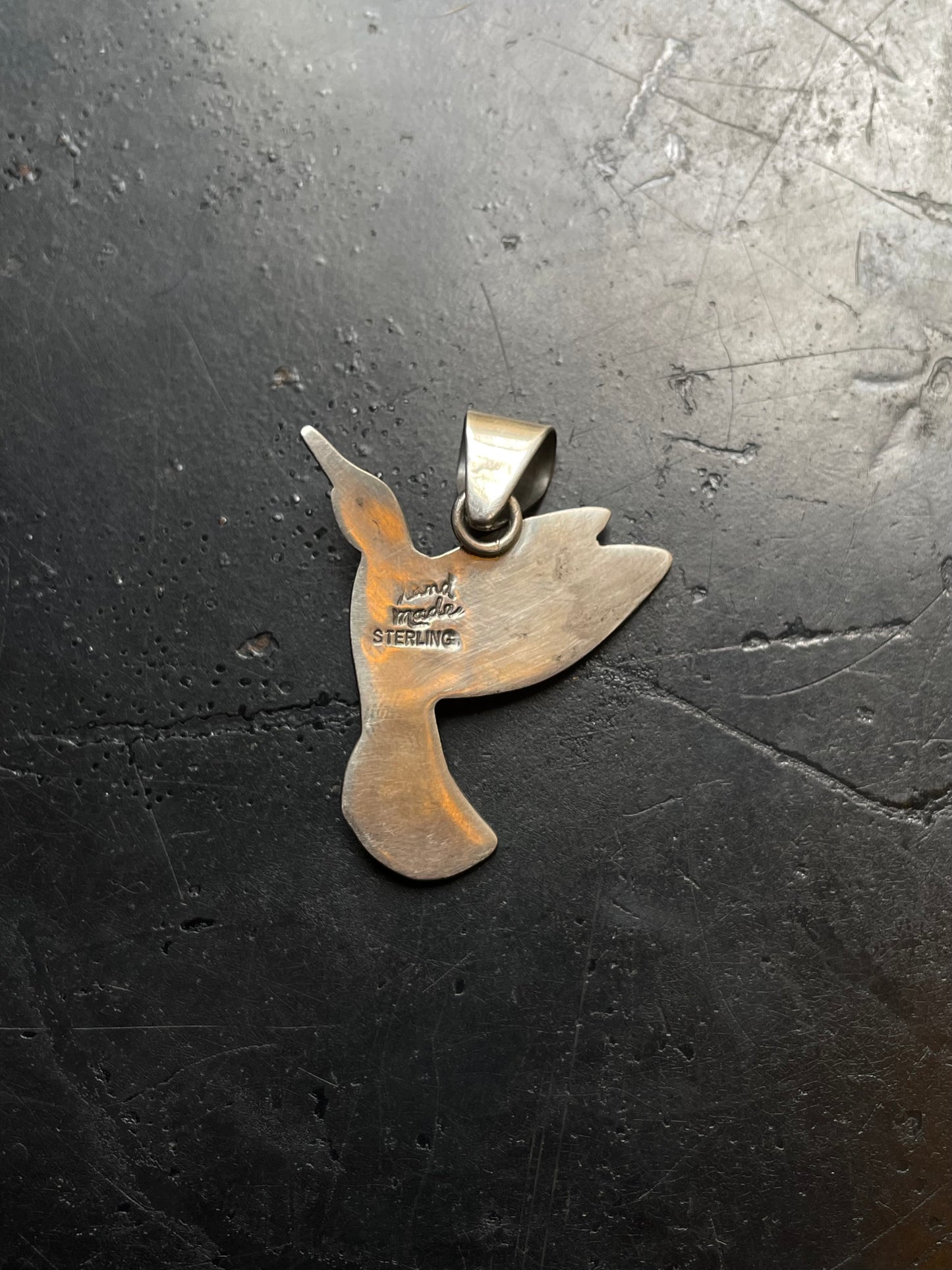 Pink Conch Humming Bird Pendant | 925 Sterling Silver E502