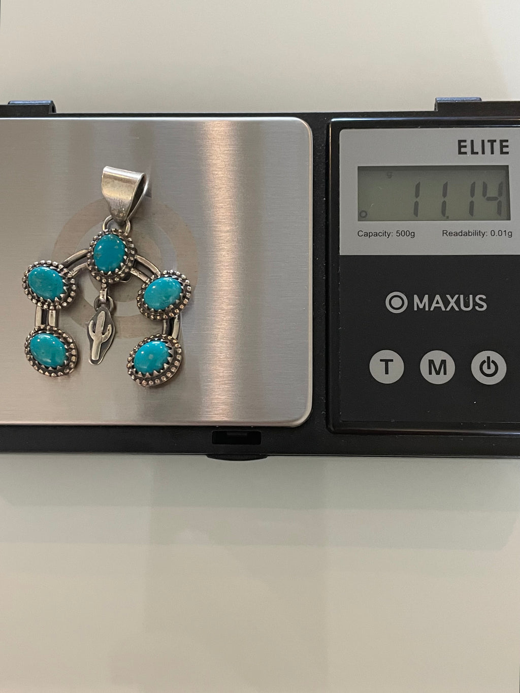 Turquoise Cactus Pendant | 925 Sterling Silver G689
