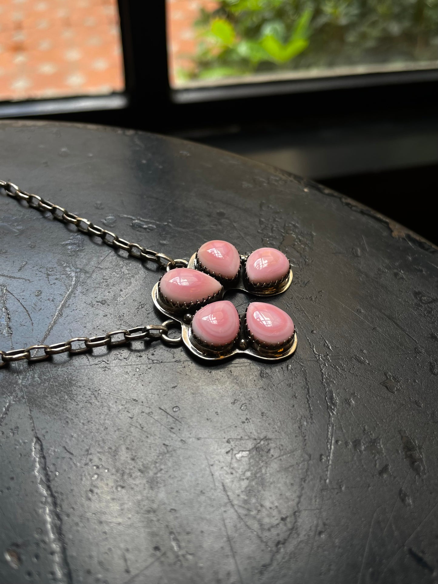Pink Conch Naja Necklace | 925 Sterling Silver E971