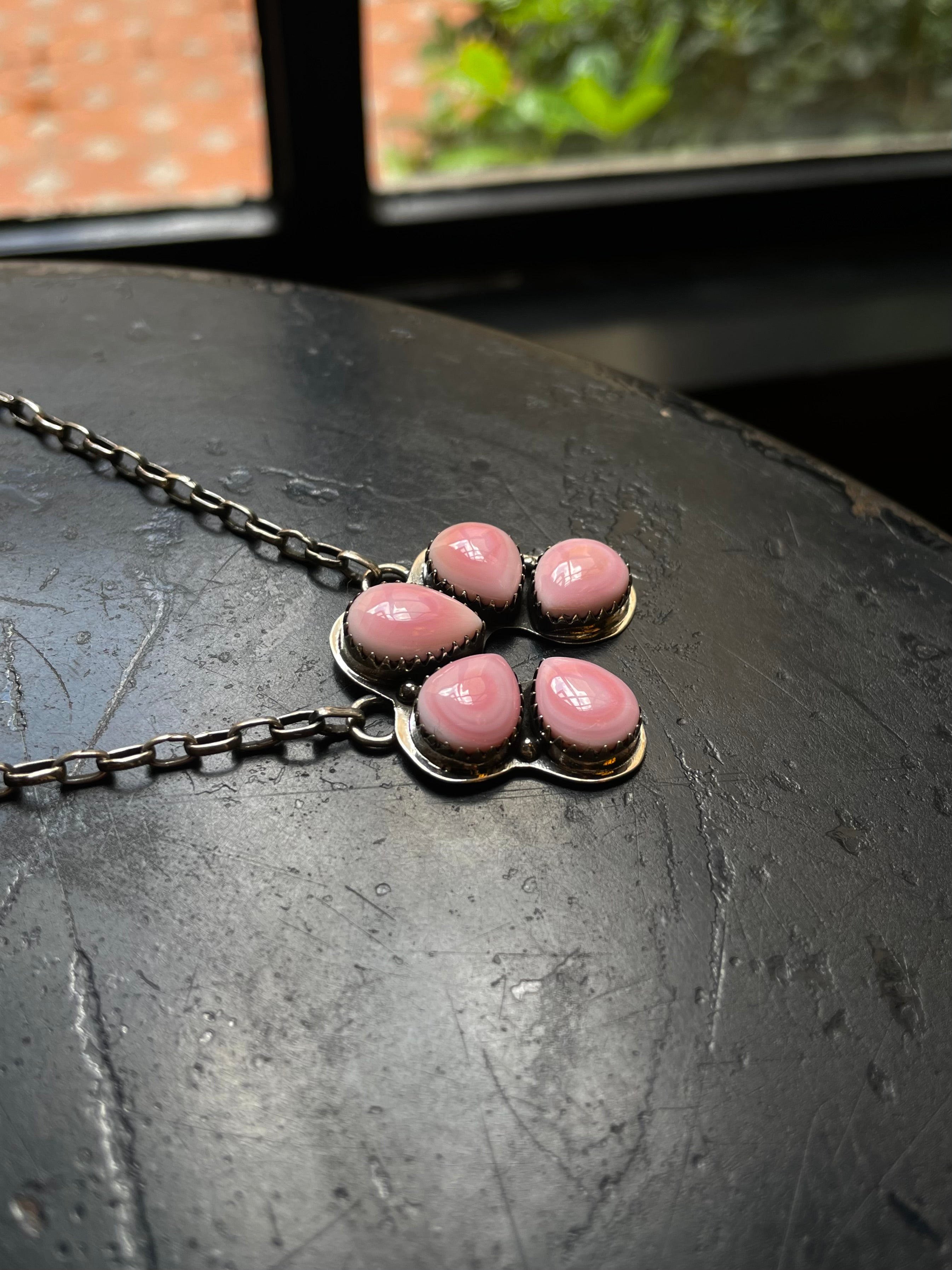 Pink Conch Naja Necklace | 925 Sterling Silver E971