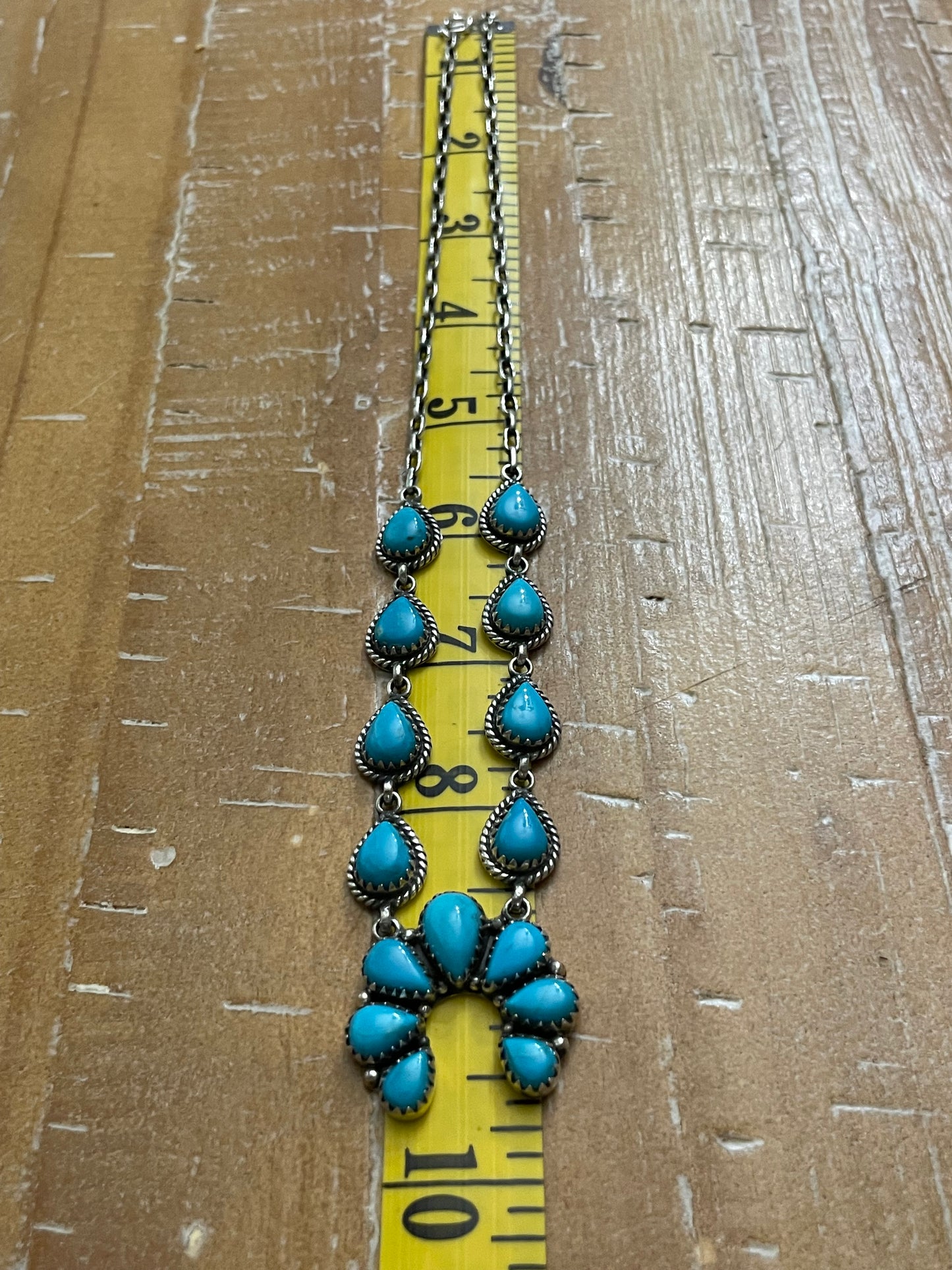Kingman Turquoise Naja Necklace | Sterling Silver 925 B887
