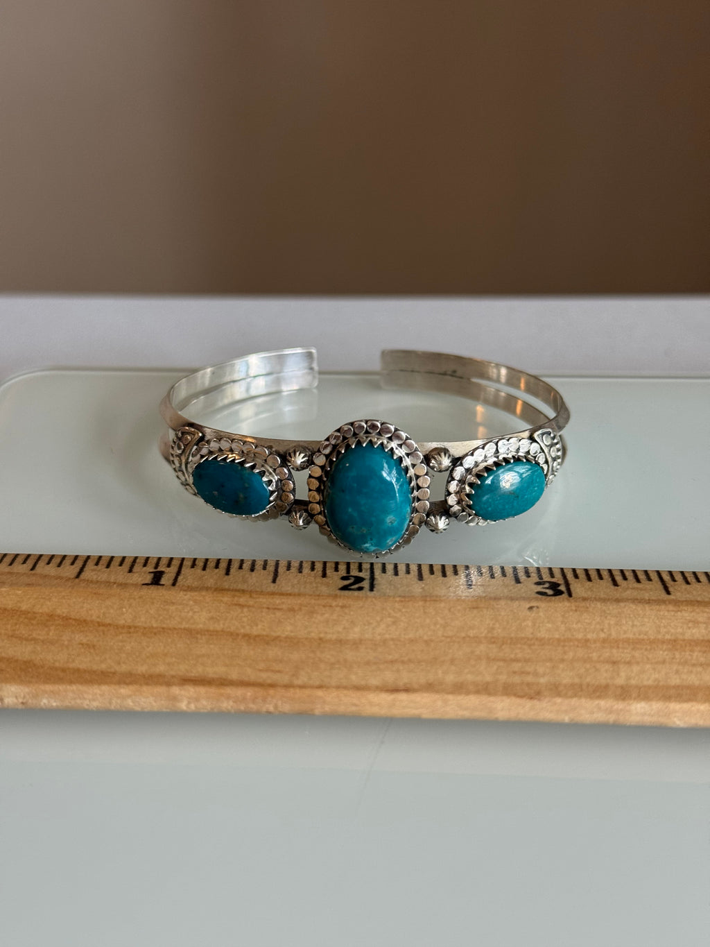Turquoise Oval Cuff | Sterling Silver | A856