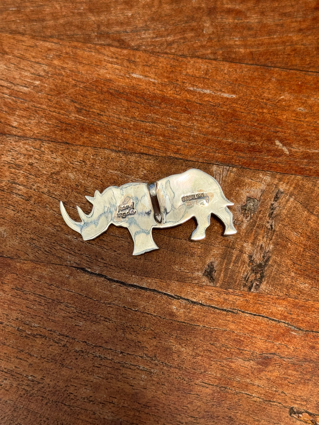 Turquoise Rhinoceros Pendant | 925 Sterling Silver A579