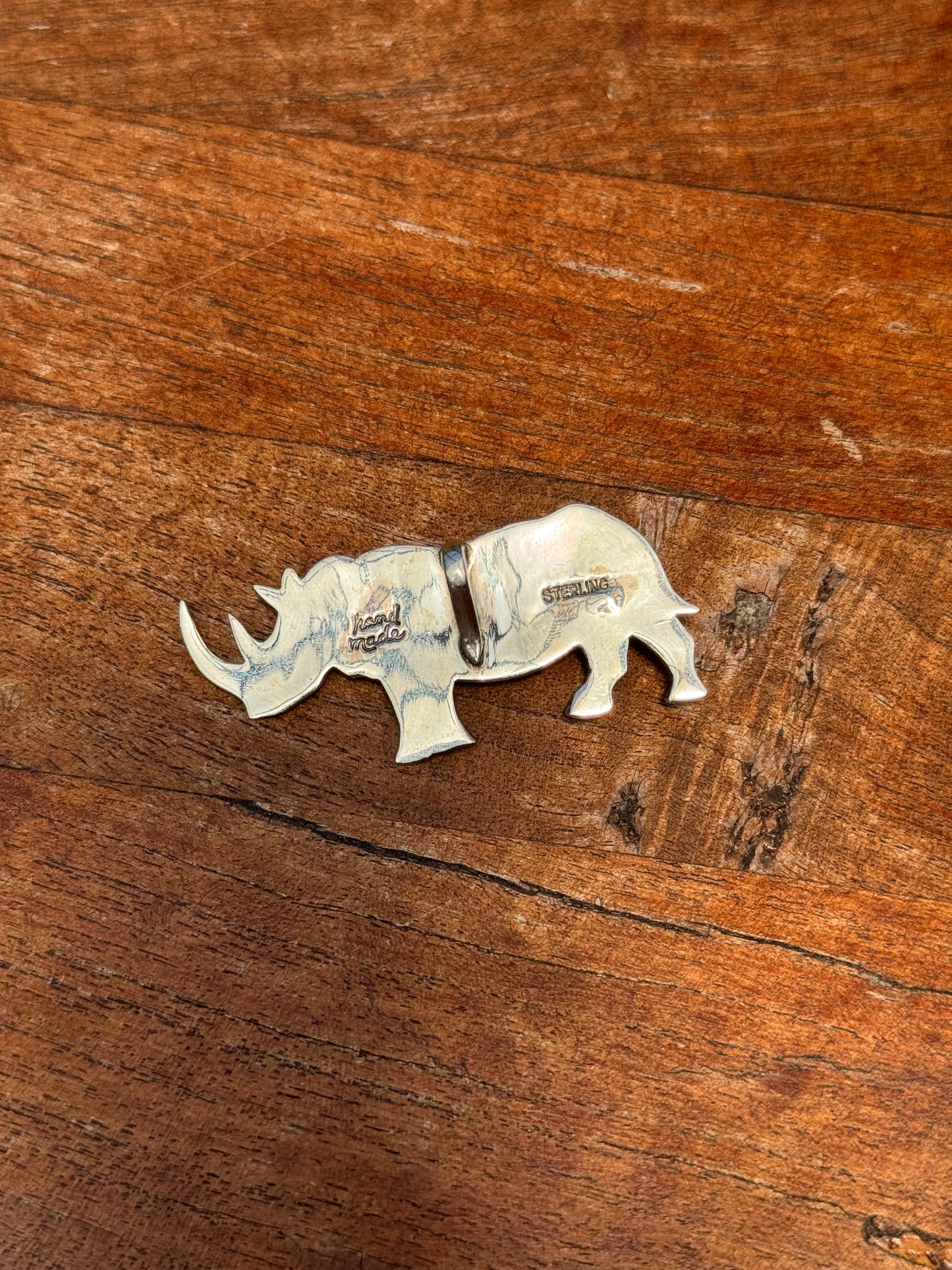 Turquoise Rhinoceros Pendant | 925 Sterling Silver A579