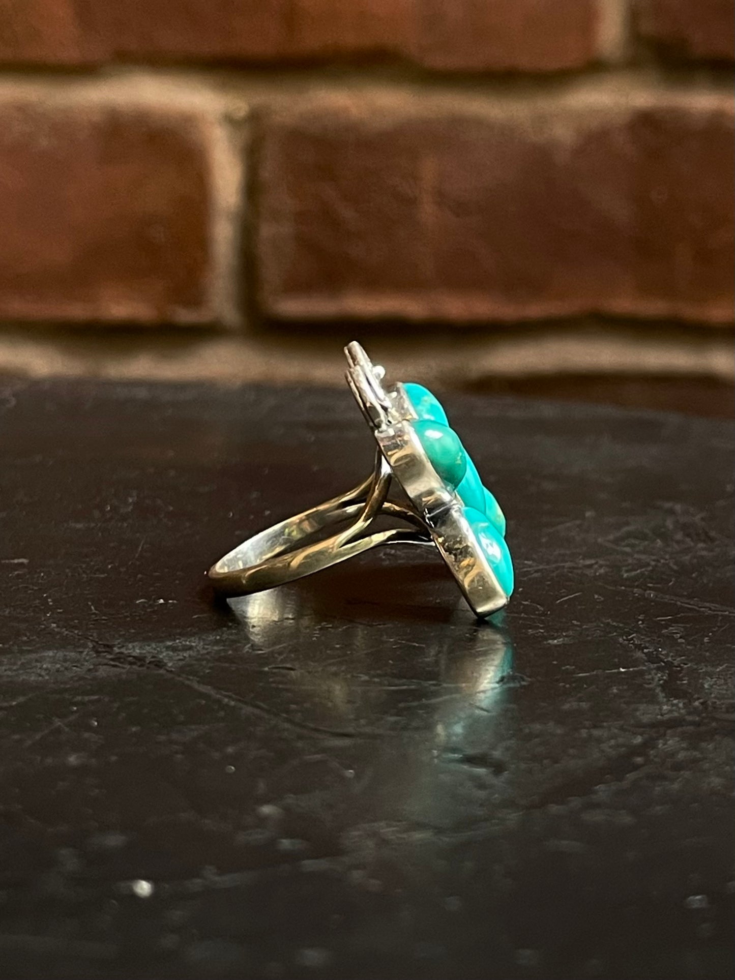 Kingman Turquoise Butterfly Ring Size 9 | 925 Sterling Silver G480