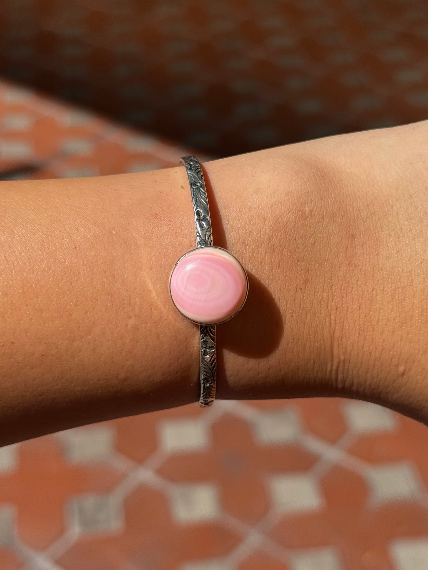 Pink Conch Cuff | Sterling Silver | A642