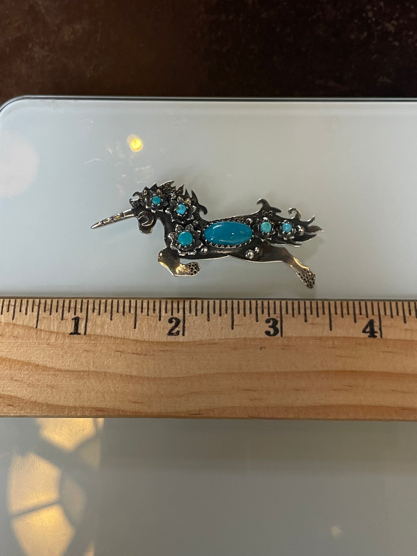 Turquoise Horse Pendant | Sterling Silver 925