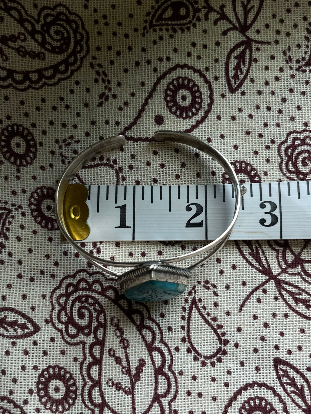 Turquoise Teardrop Cuff Bracelet | 925 Sterling Silver D281
