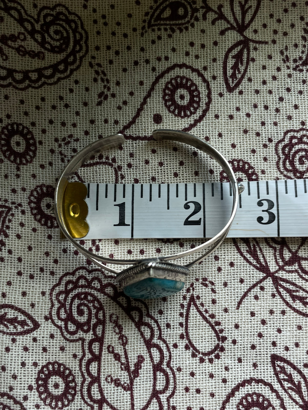 Turquoise Teardrop Cuff Bracelet | 925 Sterling Silver D281