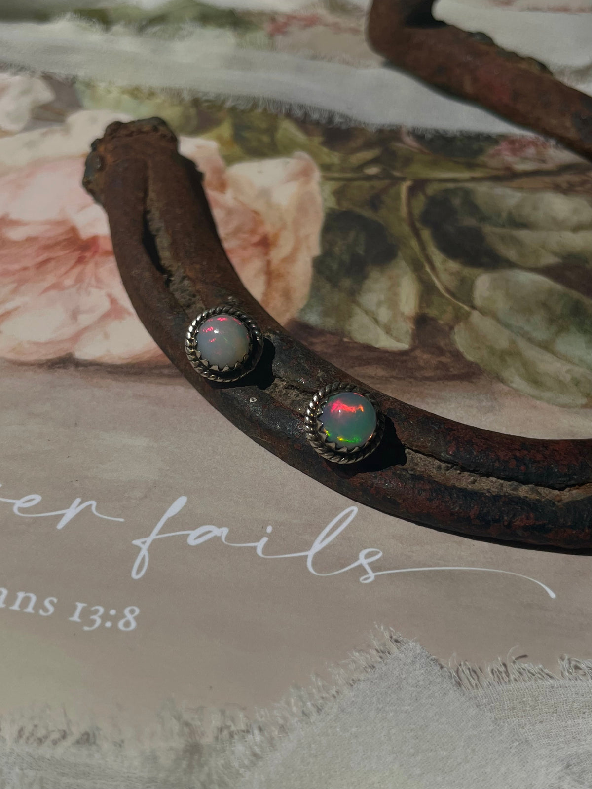Opal Stud Earrings | 925 Sterling Silver D236