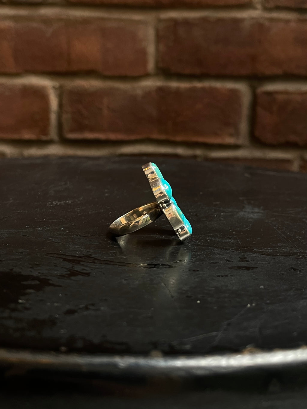 Kingman Turquoise Naja Ring Size 8 | 925 Sterling Silver Southwest E149