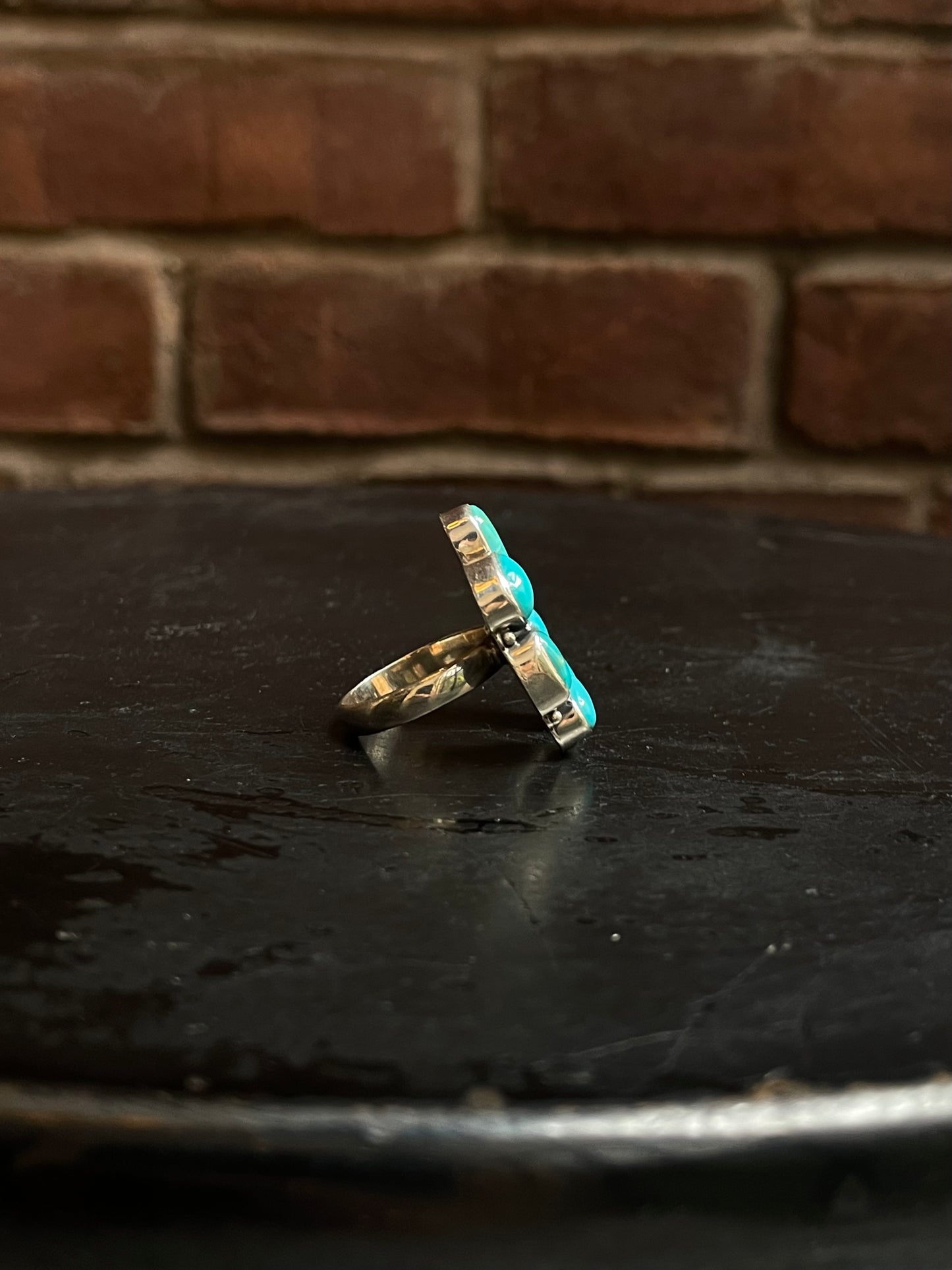 Kingman Turquoise Naja Ring Size 8 | 925 Sterling Silver Southwest E149