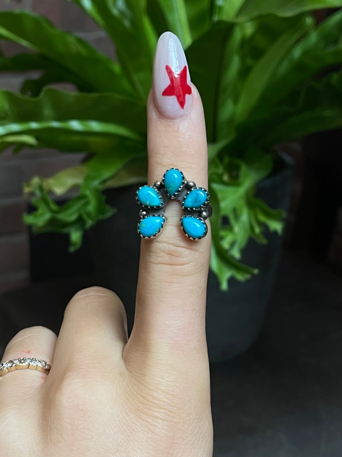 Kingman Turquoise Naja Ring Size 6.5 | 925 Sterling Silver G490