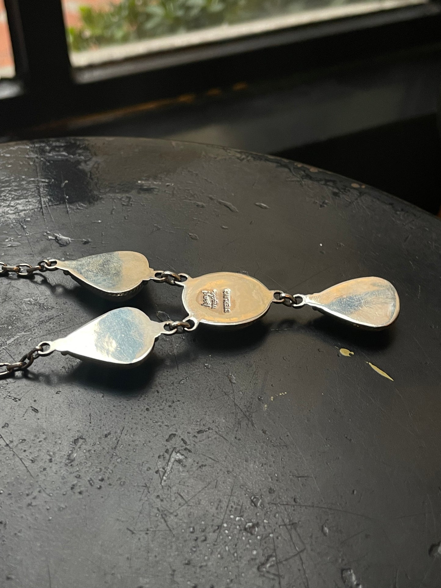 Kingman Turquoise Lariat Necklace | 925 Sterling Silver C495