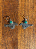 Kingman Turquoise Horse Dangle Earrings | 925 Sterling Silver C836