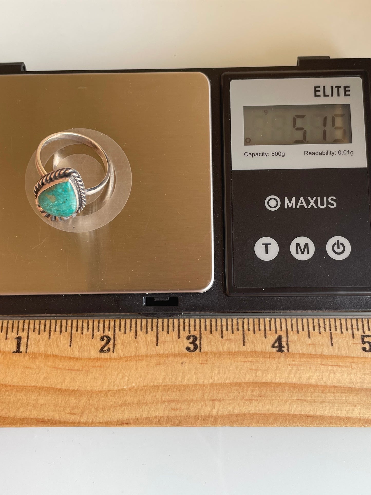 Kingman Turquoise Tear Drop Ring Size 8 | 925 Sterling Silver G516