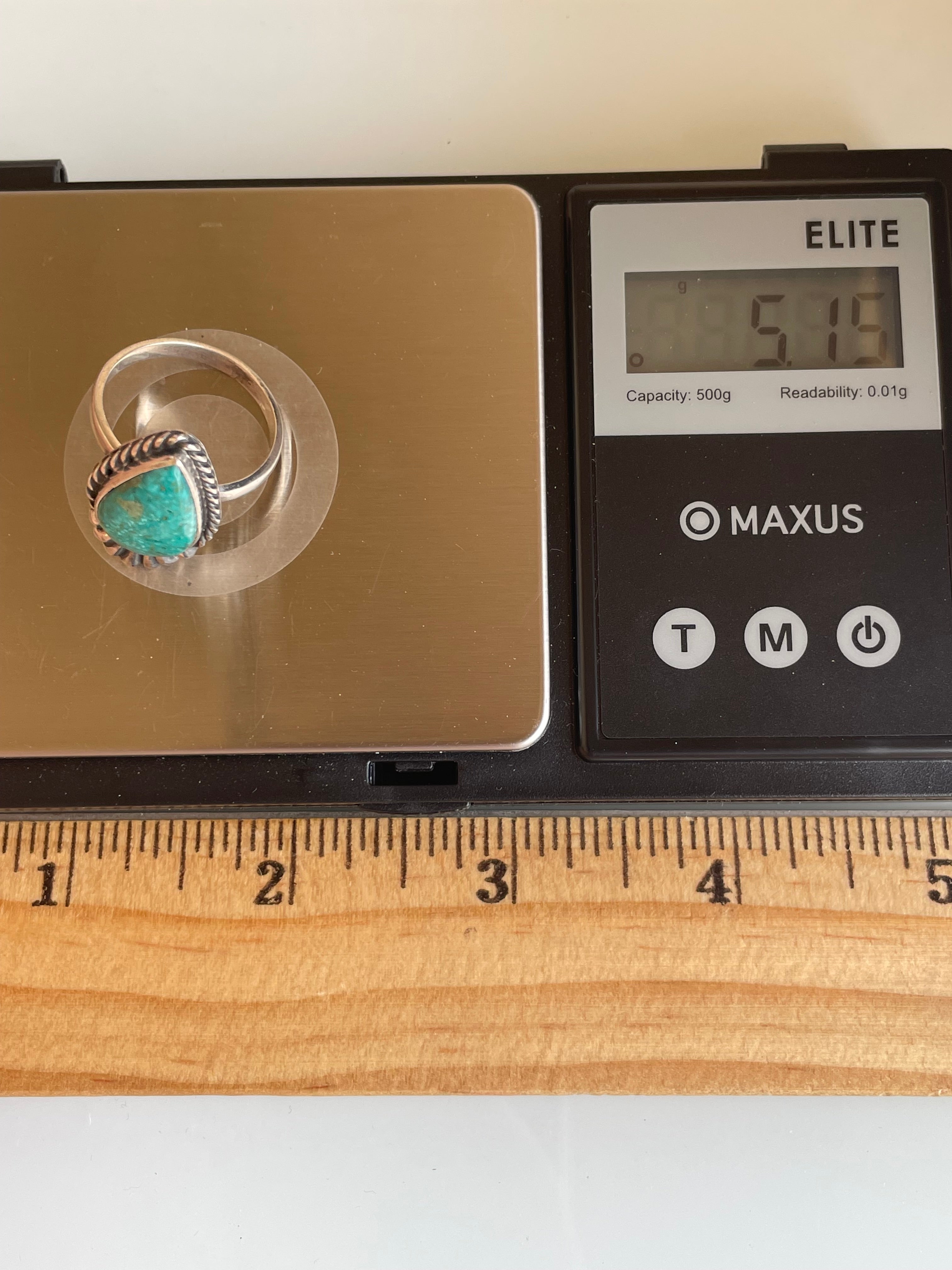 Kingman Turquoise Tear Drop Ring Size 8 | 925 Sterling Silver G516