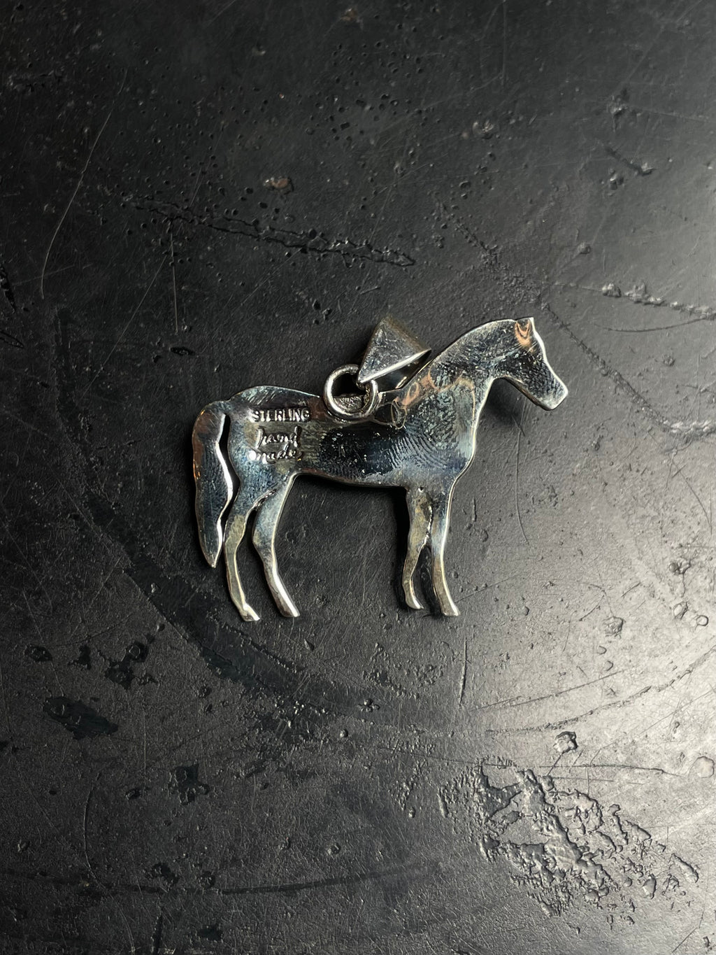 Kingman Turquoise Horse Pendant | 925 Sterling Silver E247