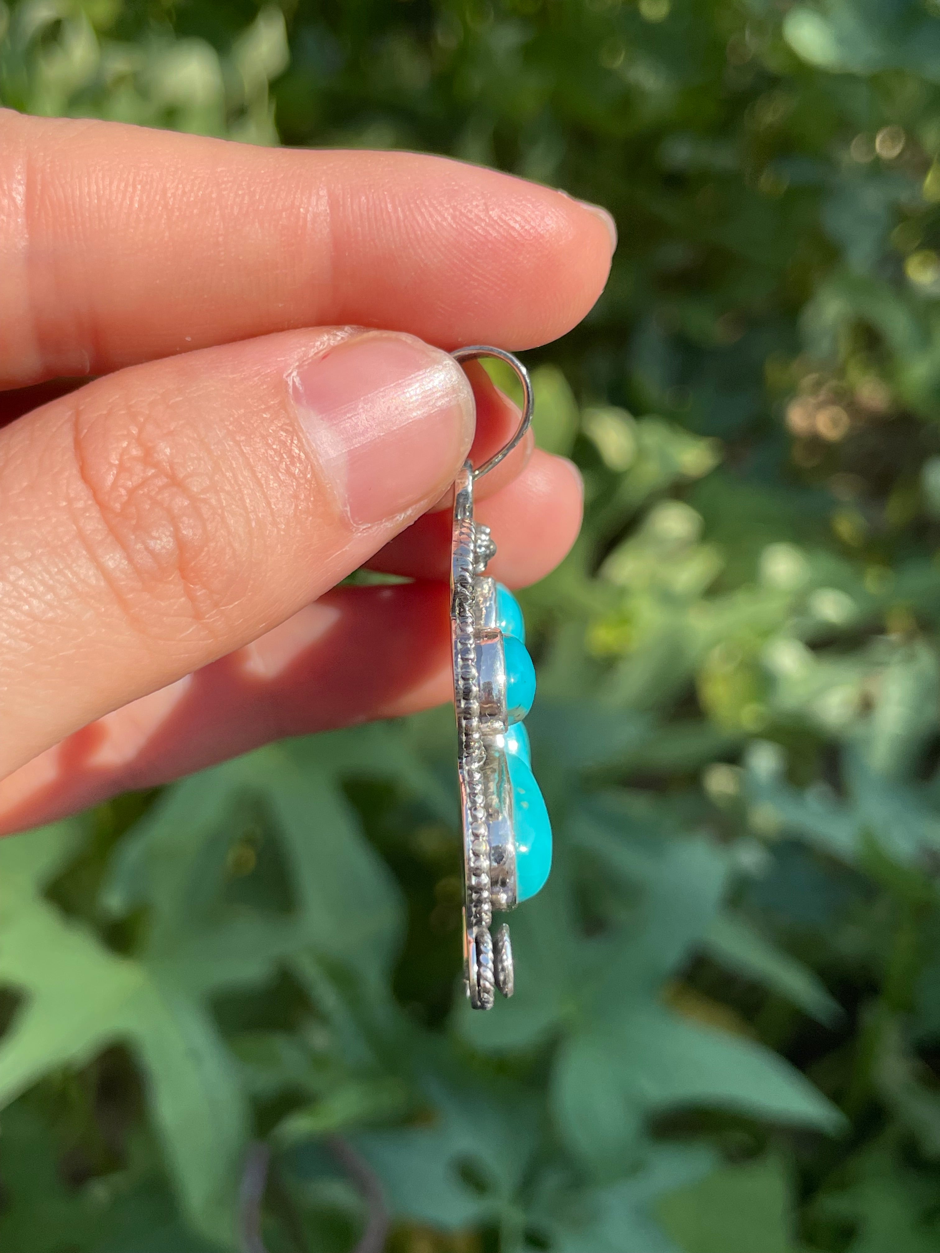 Turquoise Butterfly Pendant | 925 Sterling Silver X90