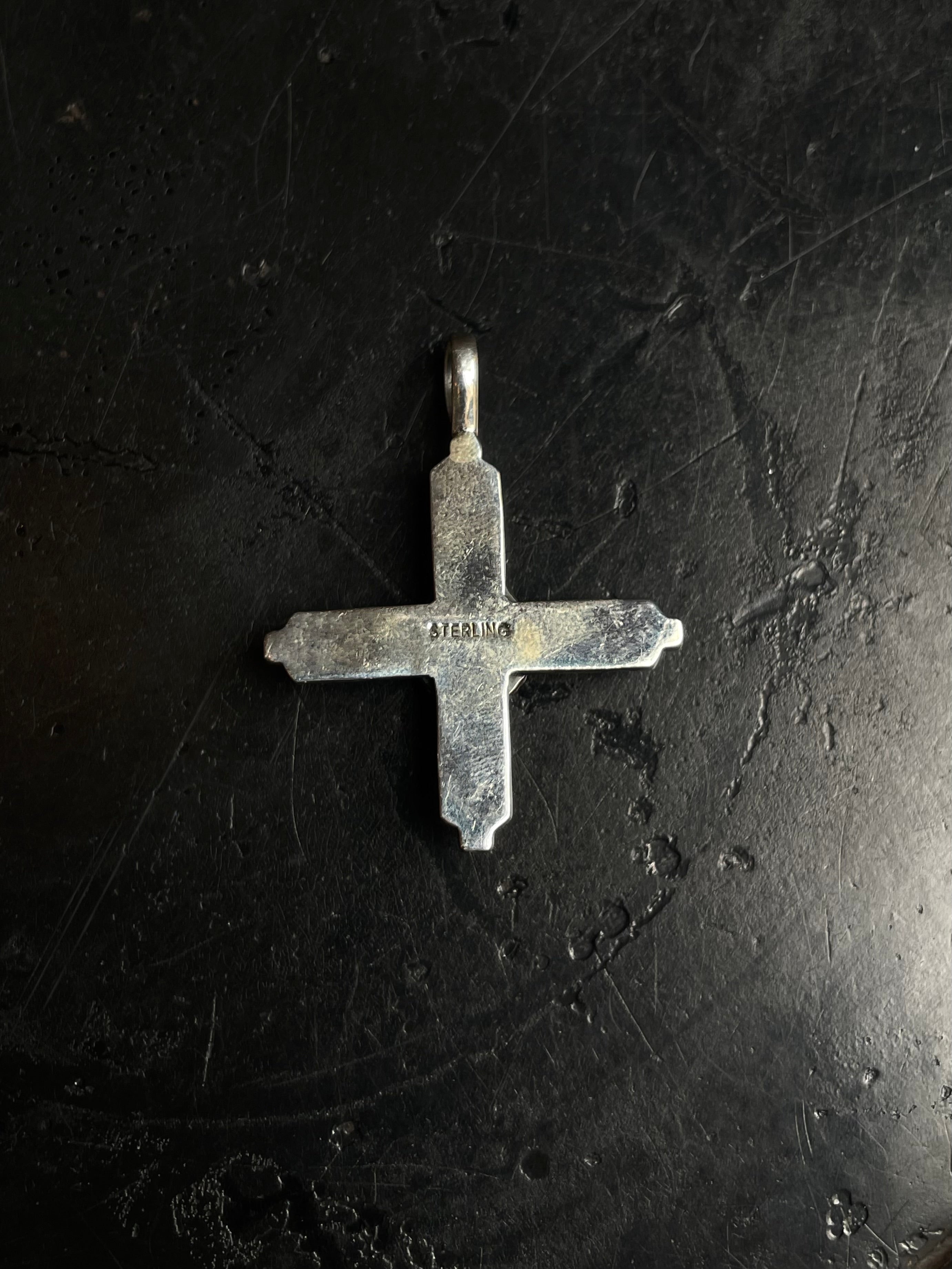 Pink Conch Cross Pendant | 925 Sterling Silver C966