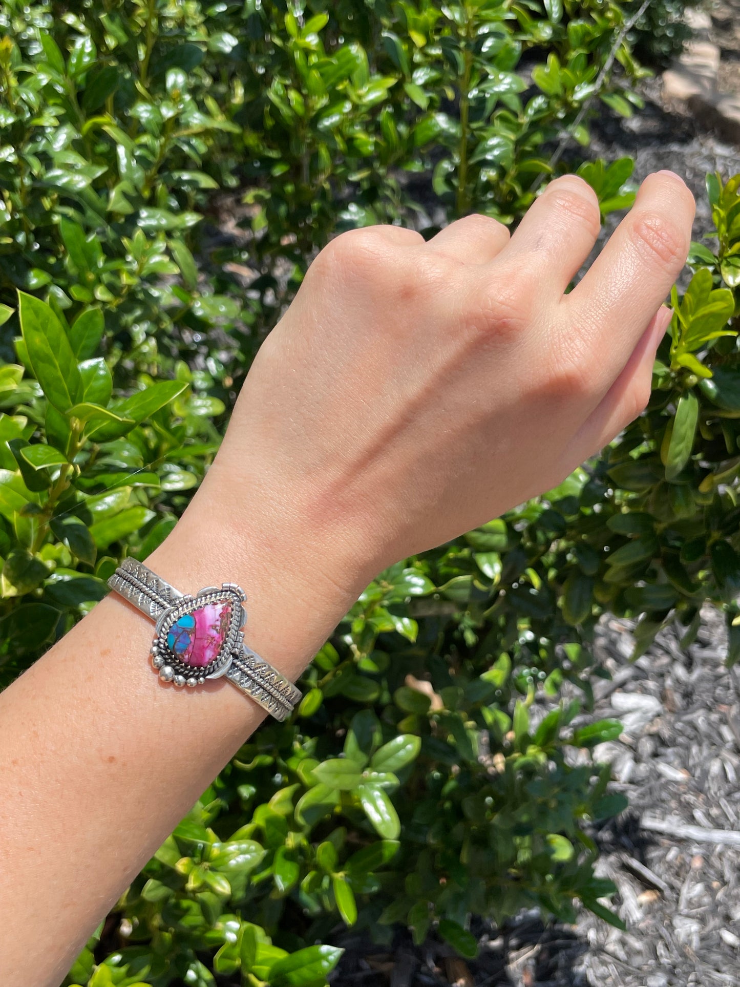 Dahlia Turquoise Cuff Bracelet | 925 Sterling Silver D146