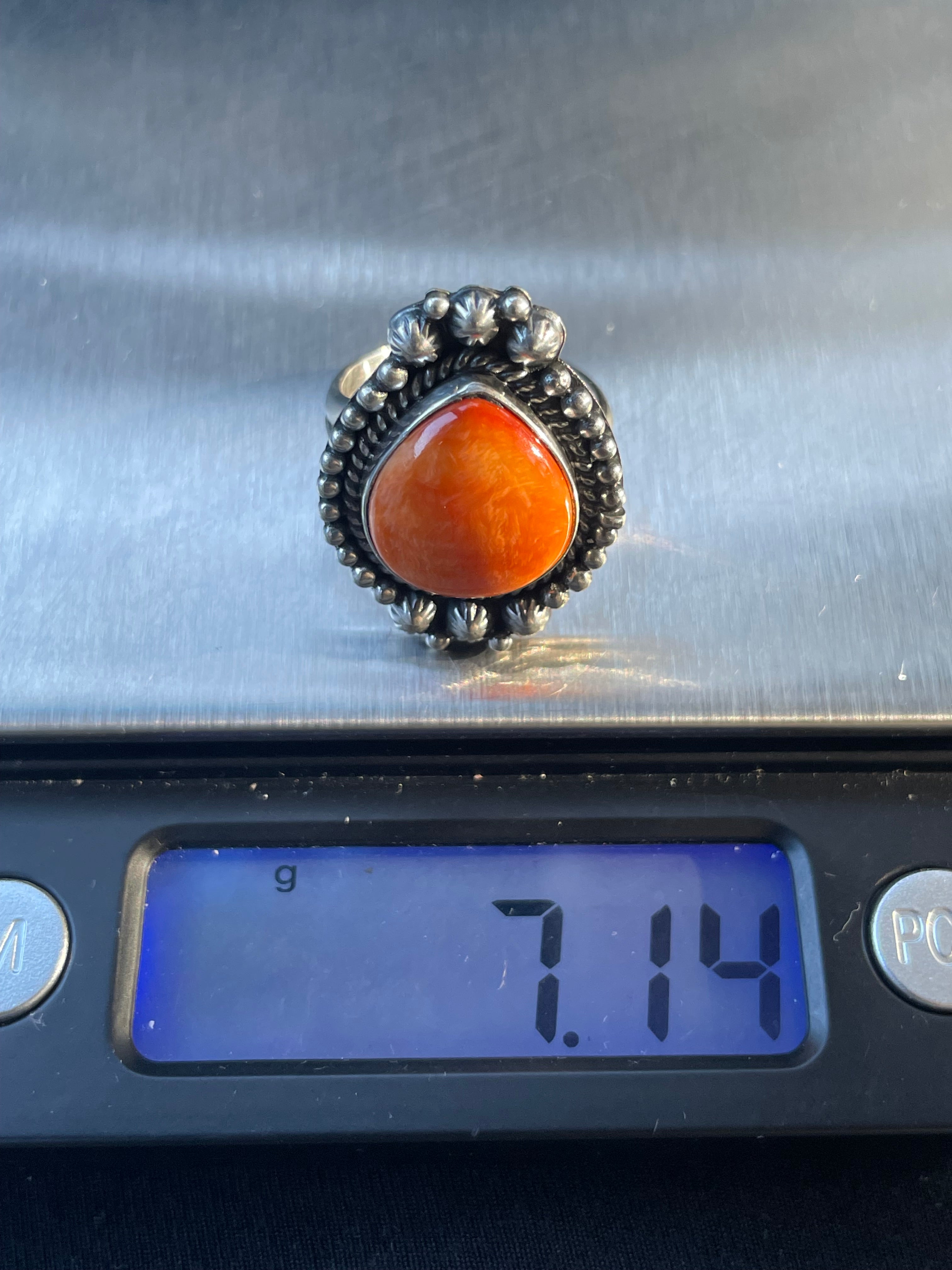 Spiny Oyster Ring Size 6 | 925 Sterling Silver Southwest B994