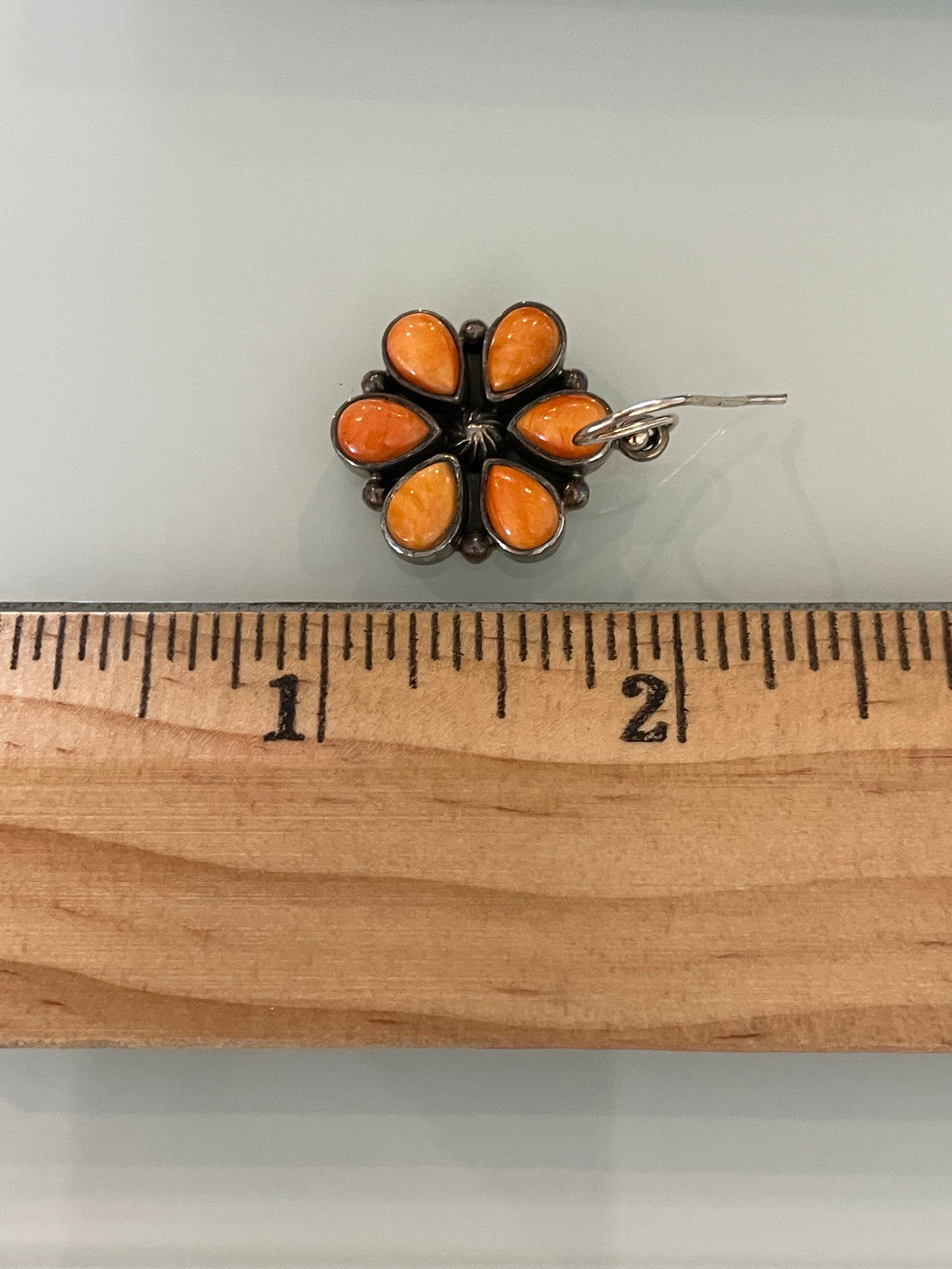 Spiny Oyster Flower Dangle Earrings | 925 Sterling Silver G717