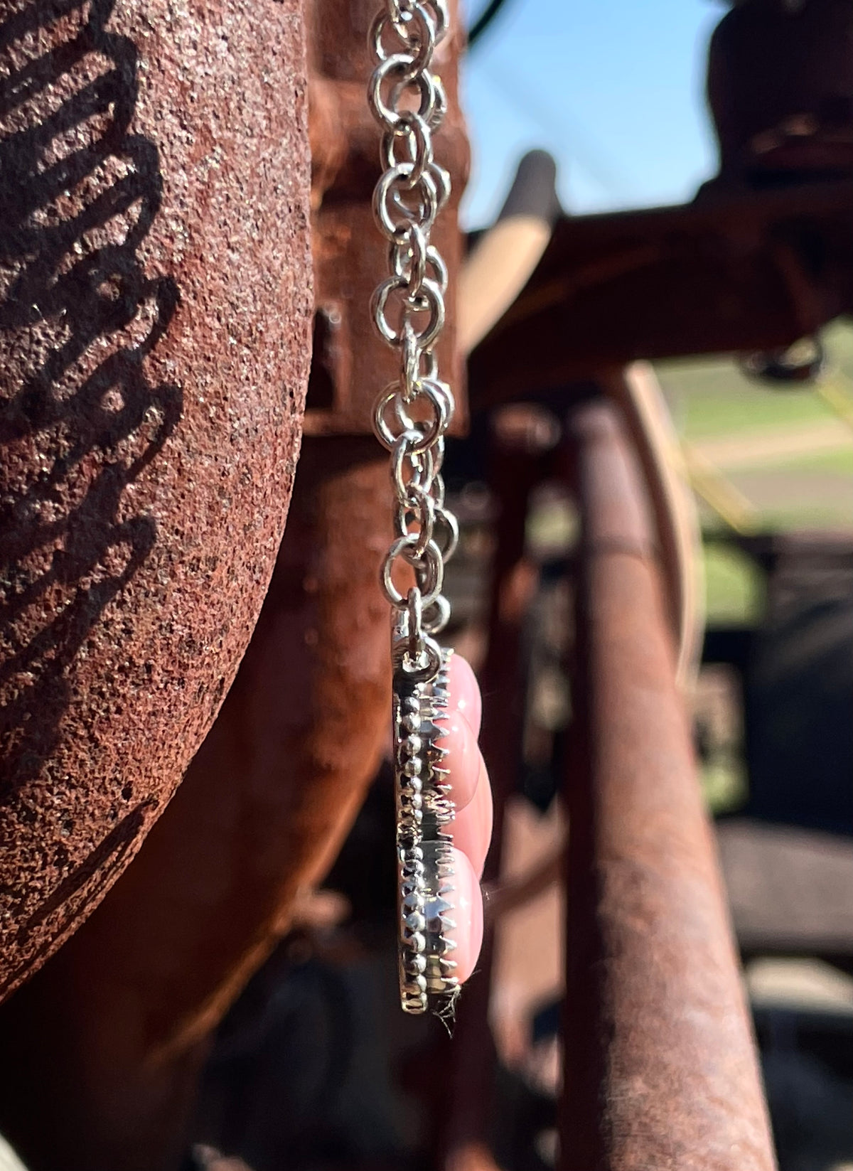 Pink Conch Butterfly Necklace | Cluster Pendant | 925 Silver E579