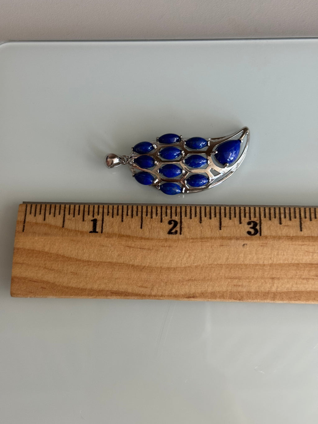 Lapis Lazuli Teardrop Pendant | Sterling Silver | A823