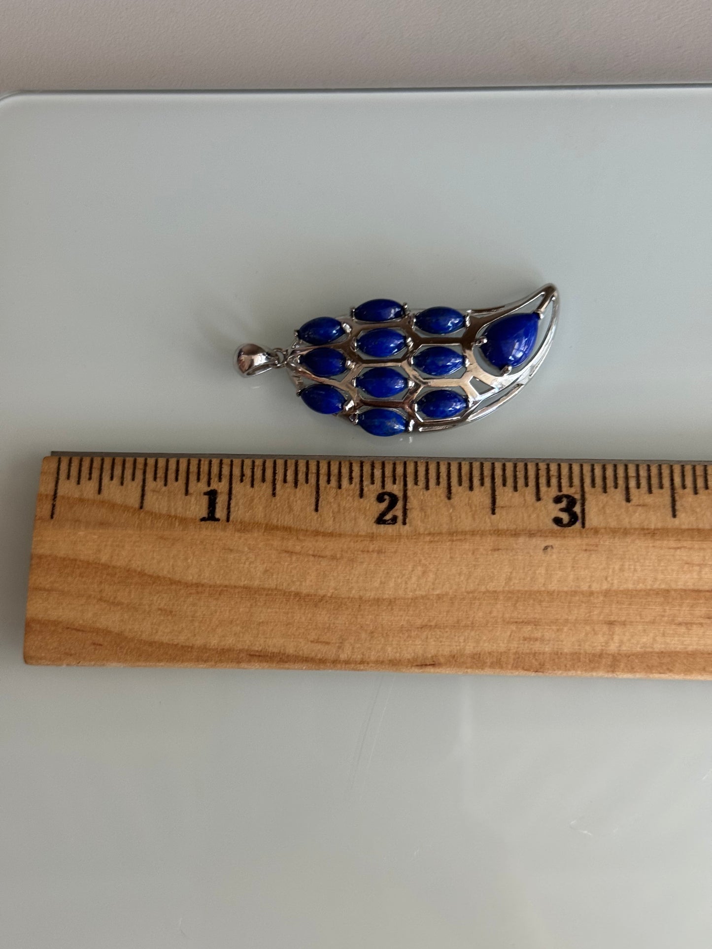 Lapis Lazuli Teardrop Pendant | Sterling Silver | A823