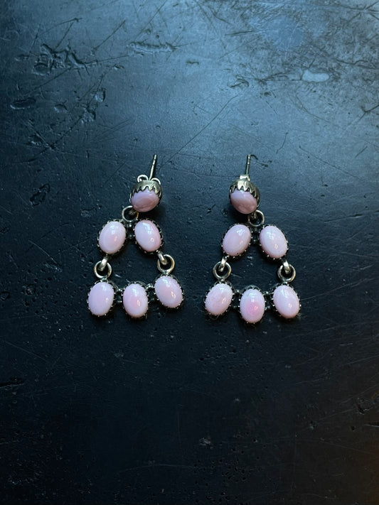 Pink Conch Drop Earrings | 925 Sterling Silver E378