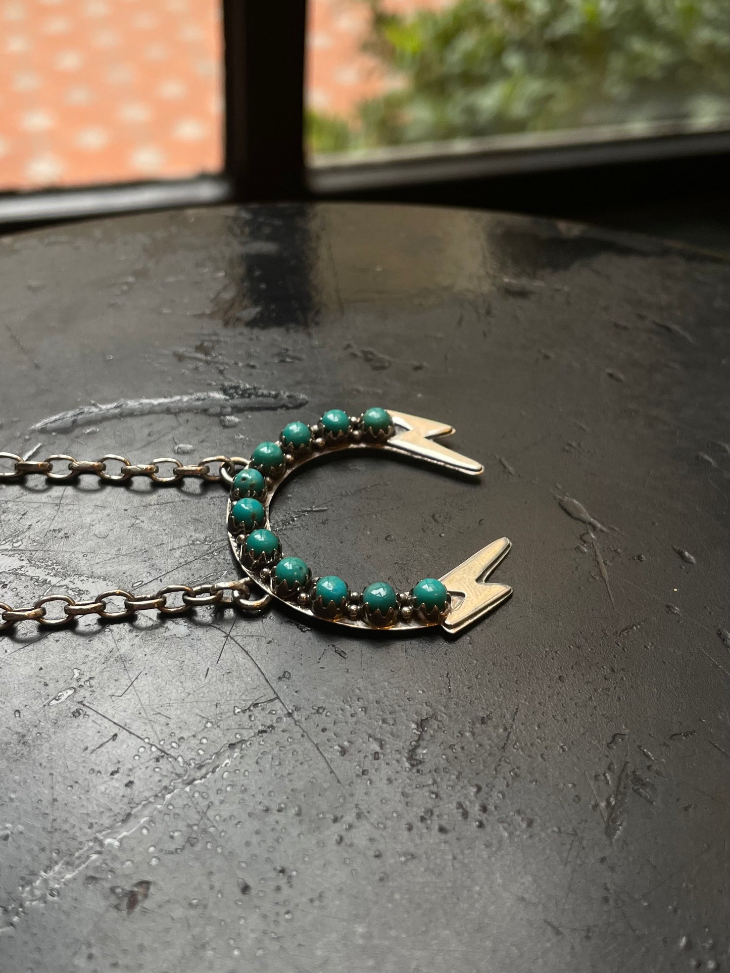Kingman Turquoise Naja Lightning Chain Necklace | 925 Silver C489