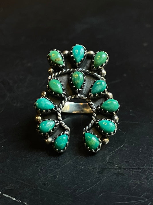 Turquoise Naja Statement Ring Size 6 | Sterling Silver E867
