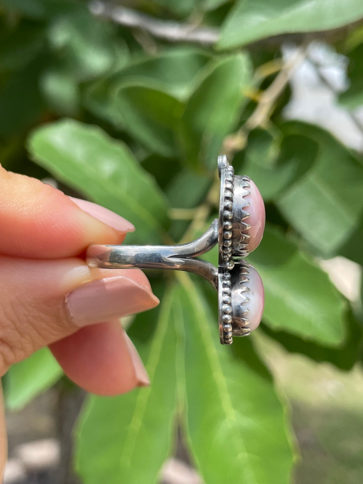 Pink Conch Butterfly Ring Size 9 | 925 Sterling Silver D177