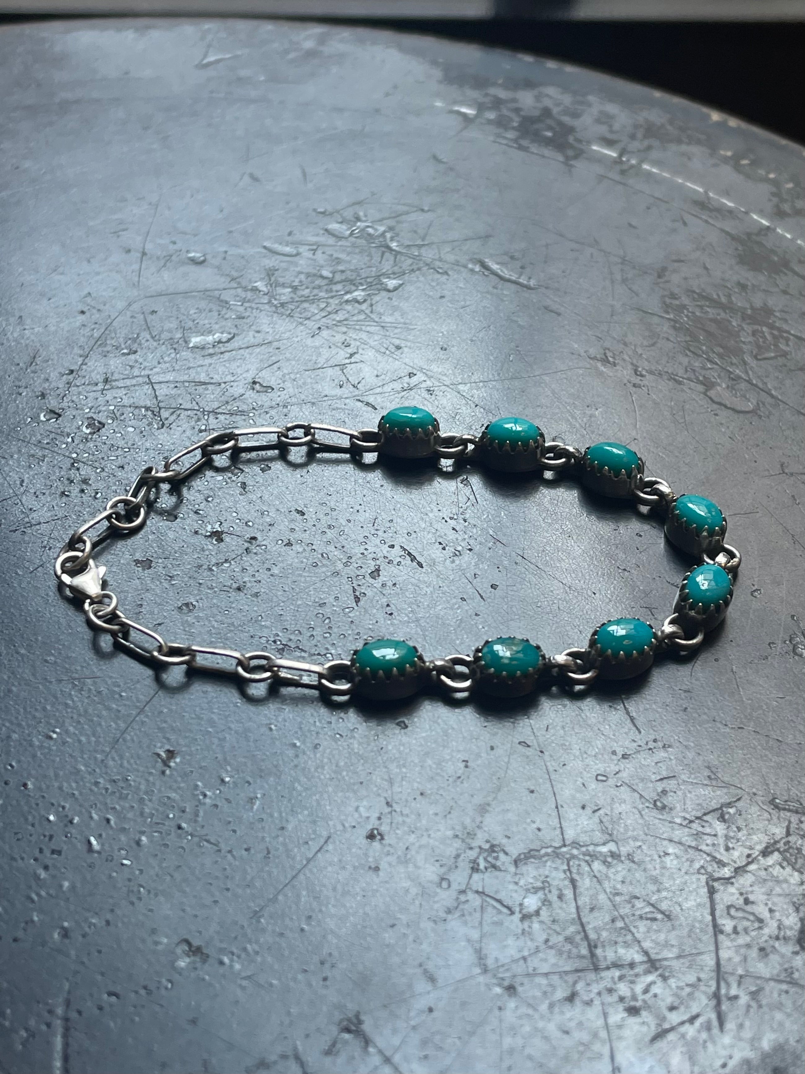 Turquoise Bracelet | 925 Sterling Silver Link Bracelet E550