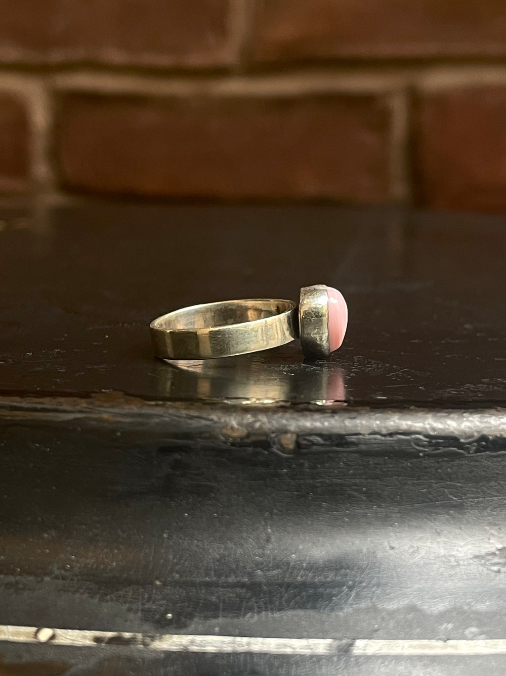Pink Conch Heart Ring Size 6 | 925 Sterling Silver G125