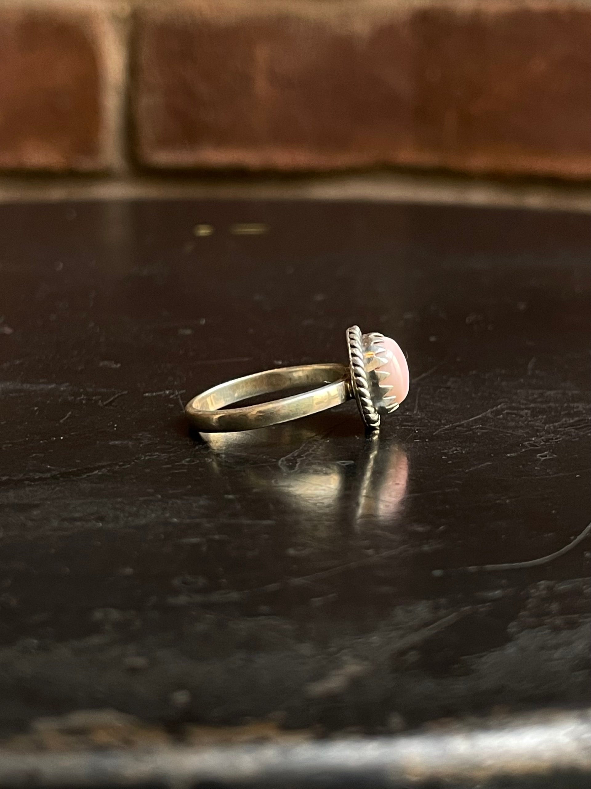 Pink Conch Ring Size 6 | 925 Sterling Silver G539