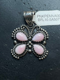 Pink Conch Butterfly Pendant | Sterling Silver | A507