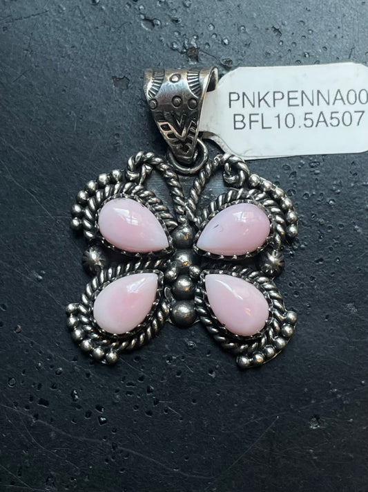 Pink Conch Butterfly Pendant | Sterling Silver | A507