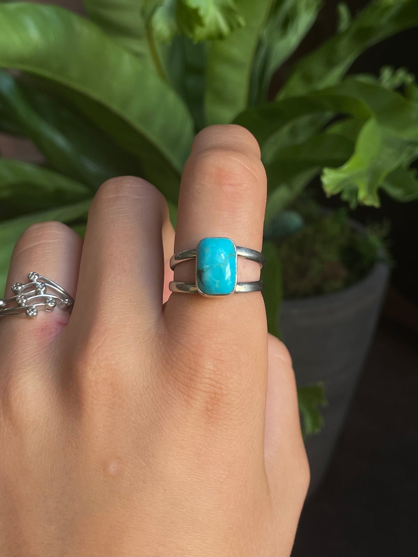 Kingman Turquoise Ring | Sterling Silver | Size 9 G343