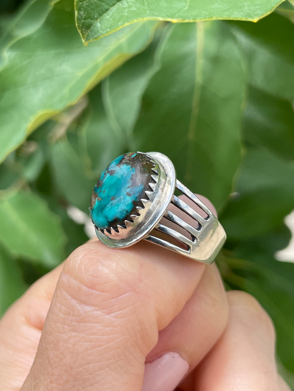 Kingman Turquoise Ring Size 9.25| 925 Sterling Silver D168