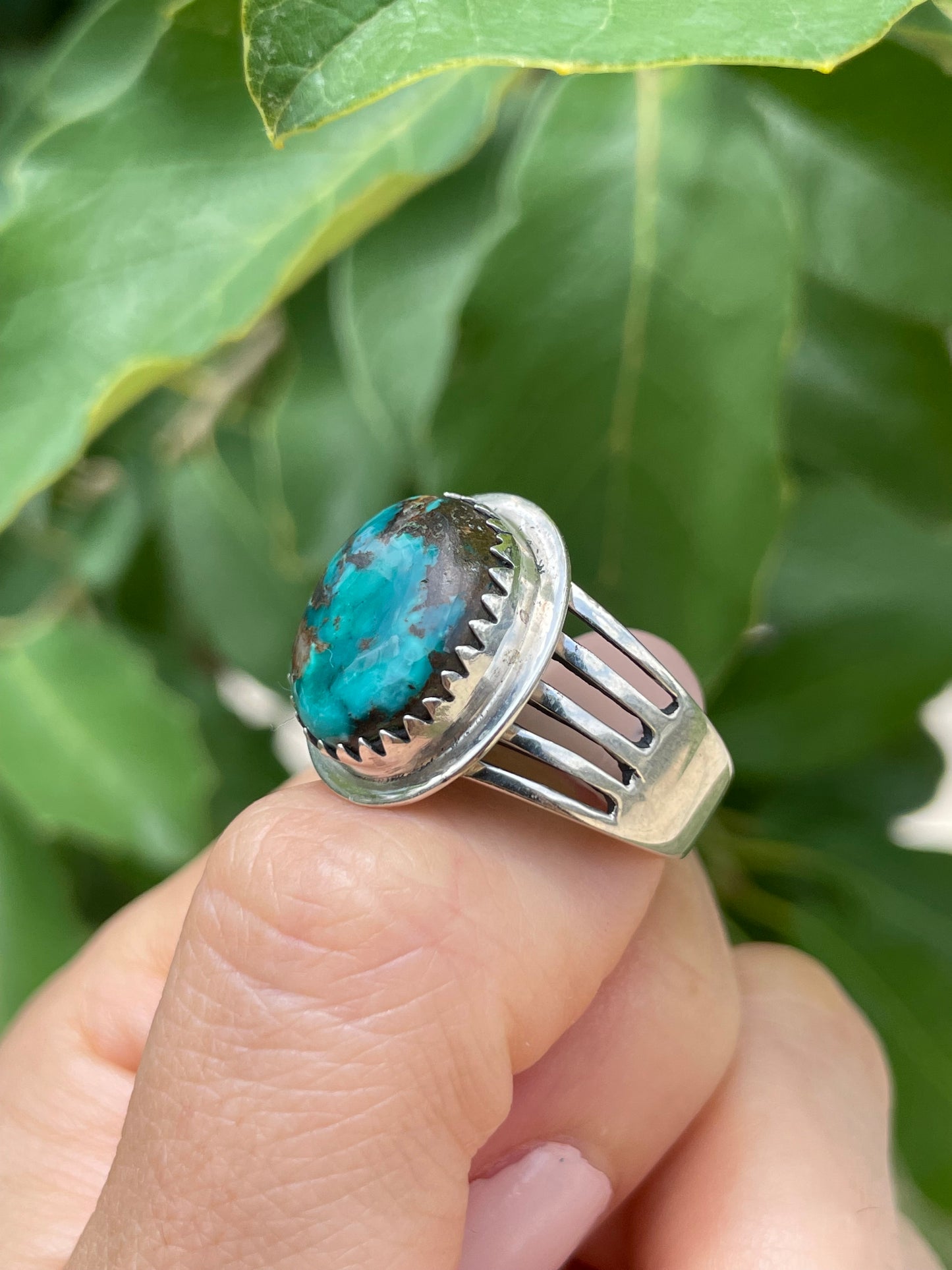 Kingman Turquoise Ring Size 9.25| 925 Sterling Silver D168