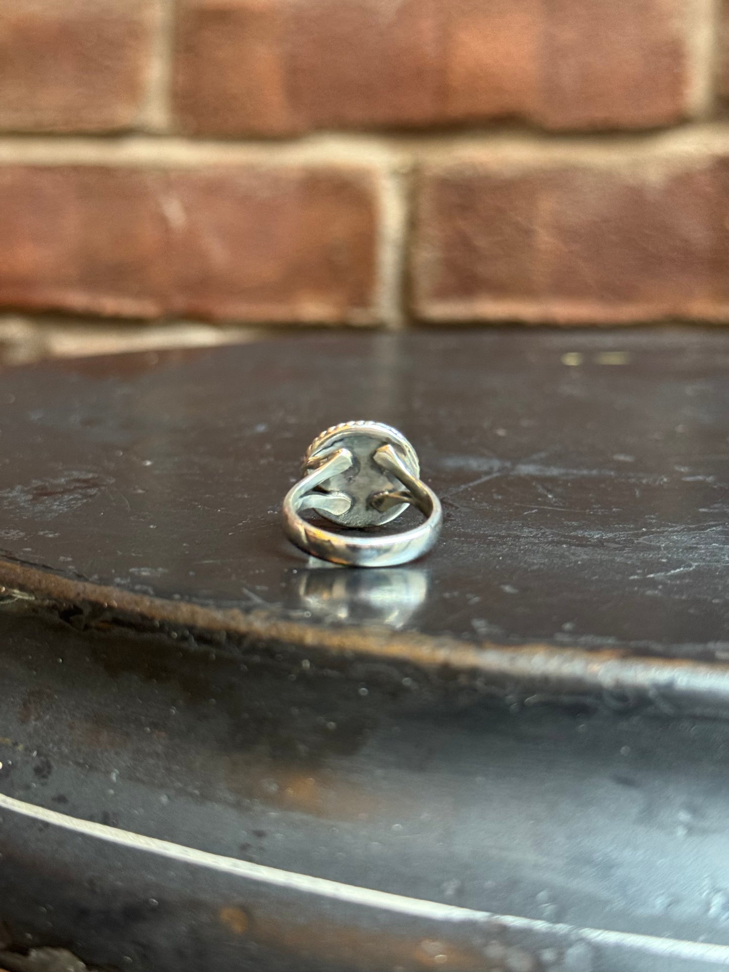 Turquoise Rope Ring | 925 Sterling Silver | Size 6 C205