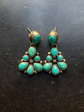 Kingman Turquoise Stud Earrings | 925 Sterling Silver G638