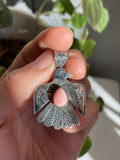 Pink Conch Thunderbird Pendant | Sterling Silver 925 B819
