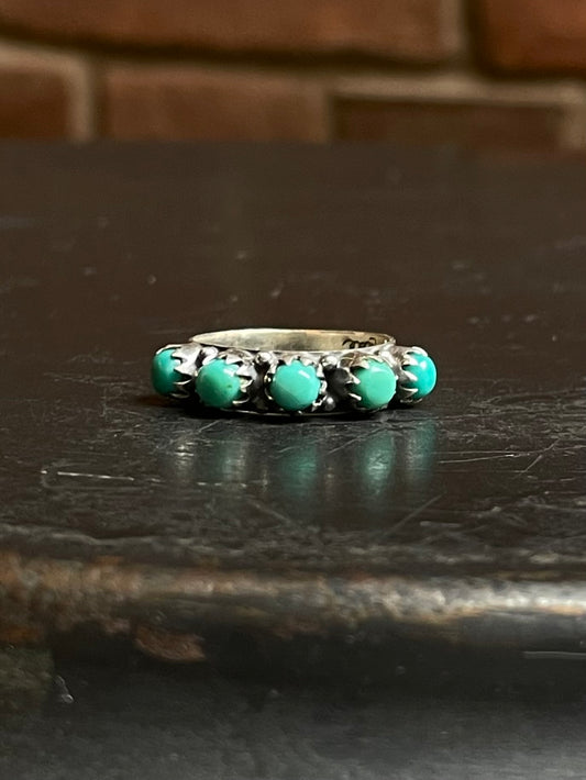 Turquoise Ring | 925 Sterling Silver Size 7 E439